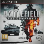ortada oficial del juego Battlefield Bad Company 2 PS3 con arte de guerra realista.