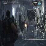 Gameplay de Binary Domain en PS3 mostrando combate contra robots