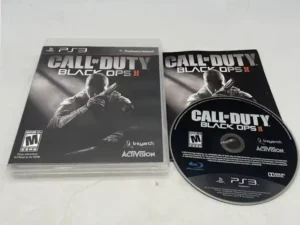 Disco físico y caja del videojuego Call of Duty Black Ops II para PlayStation 3
