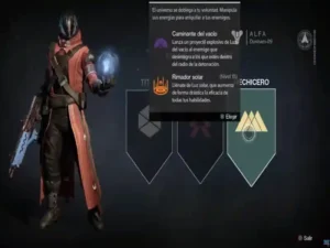 Pantalla del menú de Destiny PS3 con personalización de personajes y selección de clases de Guardianes