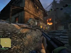 Escena de combate y acción intensa en Far Cry 4 para PS3