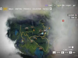 Mapa y exploración del mundo abierto en Far Cry 4 PS3