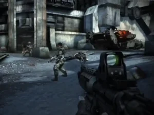 Gameplay de Killzone 2 PS3 con combate en primera persona, gráficos realistas y efectos visuales impresionantes en batallas futuristas