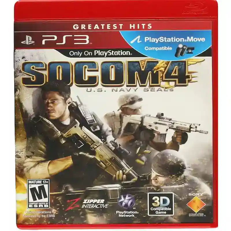 socom-4-ps3-portada-original ortada oficial del juego Socom 4 PS3 original, edición física para PlayStation 3 con arte de combate táctico