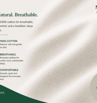 Close-up of tightly woven cotton fabric used in AllerProtect mattress protectors