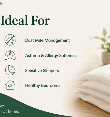 Ideal for dust mite management asthma allergy sufferers sensitive sleepers and healthy bedrooms
