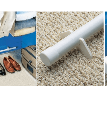 Damp Defender rod installed in wardrobe for moisture control Dehumidifier rod reducing dampness in enclosed cupboard space Wardrobe storage solution preventing mould and musty odours