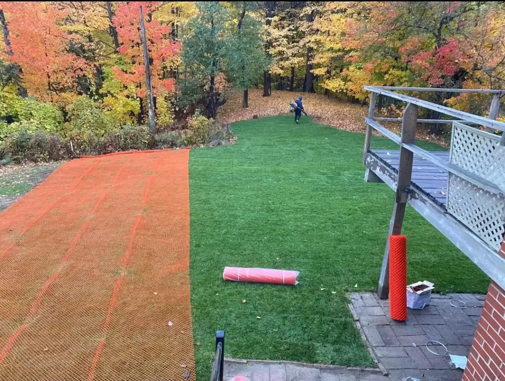 Seasonal lawn care in Toronto, illustrating spring, summer, and fall for effective fertilization