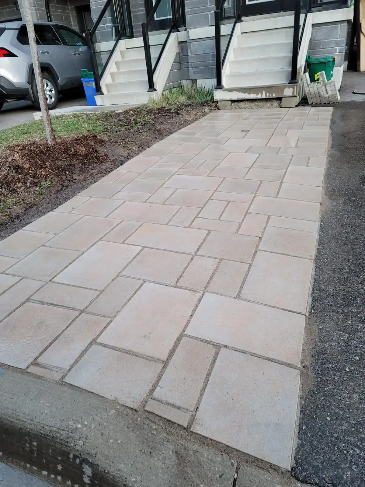 Different interlocking paver materials showcasing their unique textures and benefits
