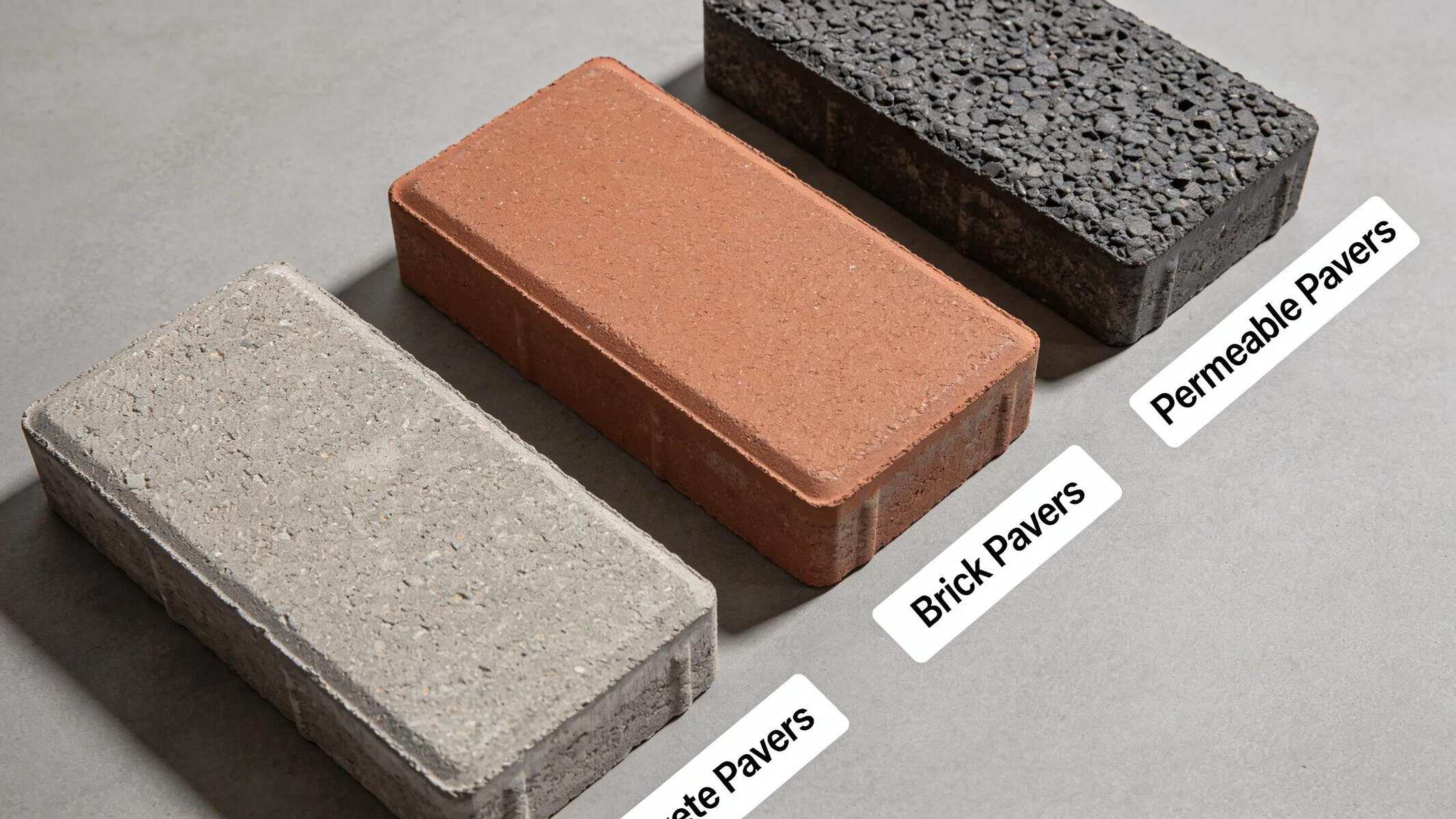 Different types of interlocking paver materials suitable for patio installation