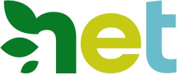 Logo &ldquo;net &ndash; Nuove Energie Territoriali&rdquo; con la scritta &ldquo;net&rdquo; in verde, giallo e azzurro; la lettera &ldquo;n&rdquo; integra foglie stilizzate