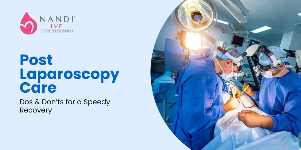 Surgeons performing laparoscopy surgery in a modern operating room.