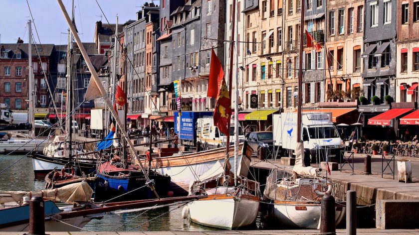 De haven van Honfleur in Normandië, Frankrijk