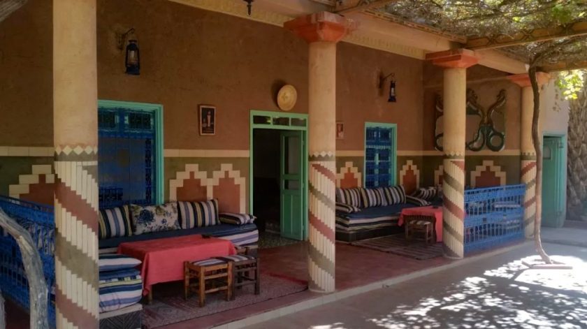 Bankjes in La Fibule du Draa, Zagora Marokko