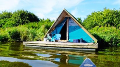 Bijzonder overnachten met kinderen in Nederland - Slapen op een kampeervloet, De Heen, Noord-Brabant