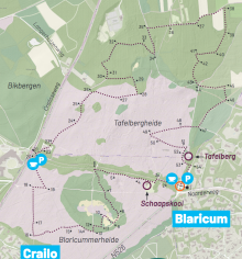 Wandelroute Tafelberg- en Blaricummerheide