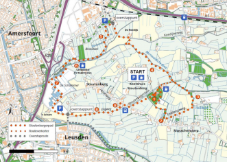 Klompenpad het Stoutenburgerpad routekaart