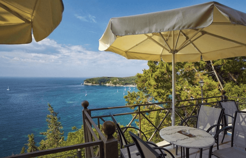 Hotel Palatino, Parga, Griekenland, uitzicht op zee