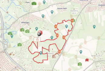 Wandelen IJzeren Veld Bikbergen Crailo kaart