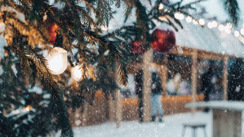 Kraampjes op de Kerstmarkt, winter in de Belgische Ardennen