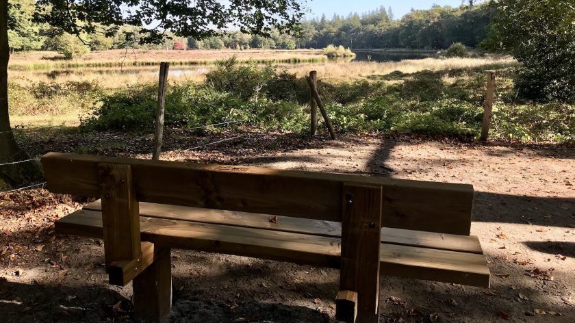 Wandelroute Buiten in de kuil bankje