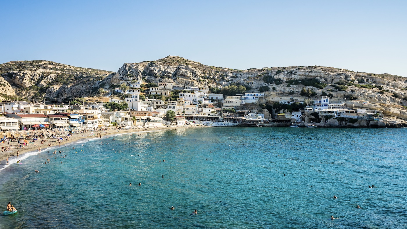Mooiste plekken op Kreta hippiedorp Matala Griekenland