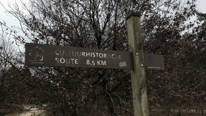 Cultuurhistorische wandelroute Sprielder- en Speulderbos Ermelo bordje