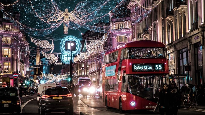 Kerstmarkten in Europa - Christmas in London met versierde straten, Engeland