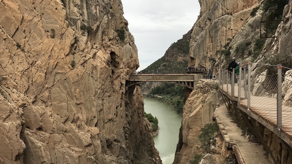 Caminito del Rey in Andalusië hangbrug