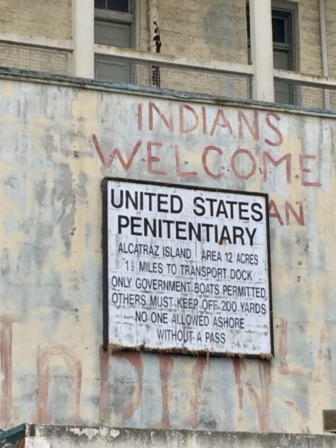 Alcatraz bord en graffiti