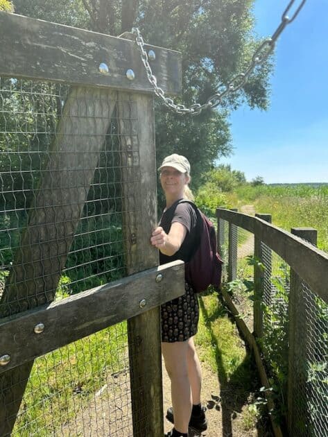 Wandelen Oostvaardersplassen boswachterpad 't Lange Pad - hek Irene