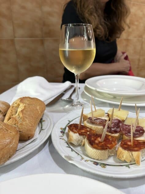 Gijón Spanje lunch menu del dia pinxtos