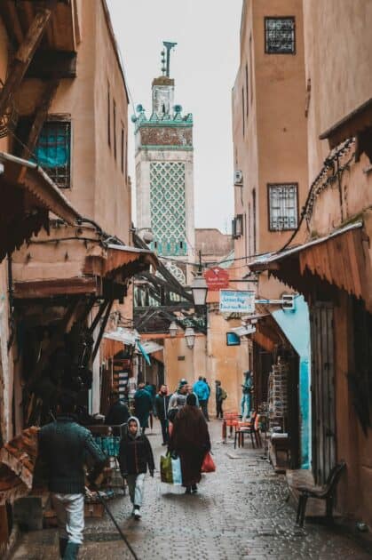 Fez in Marokko straatjes