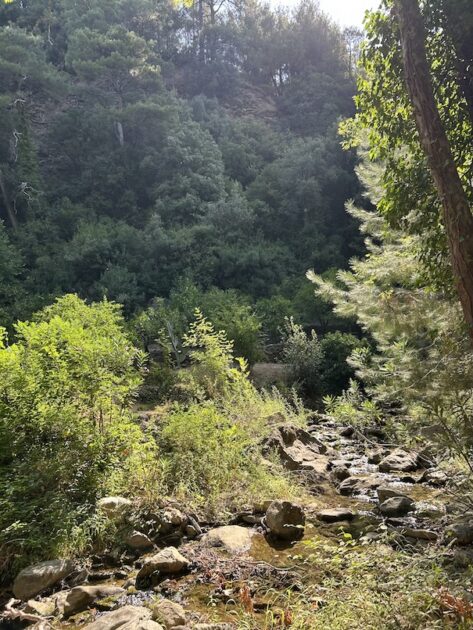Nachtegaalvallei op Samos wandelroute langs de rivier