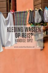 Kleding wassen op reis - wasgoed hangt te drogen in Venetië, Italië