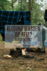 Kleding wassen op vakantie - was hangt te drogen op de camping