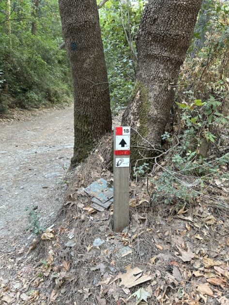 Wandelroute nachtegaalvallei en Manolates Samos routebordje