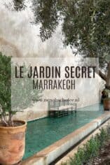 Le Jardin Secret in Marrakech bankje