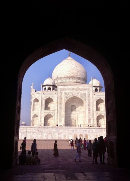 Taj Mahal in Agra, doorkijkje