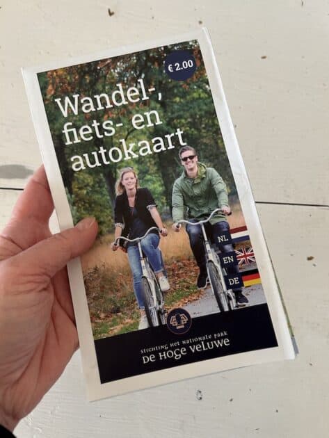 Wandelroutes Hoge Veluwe wandelkaart