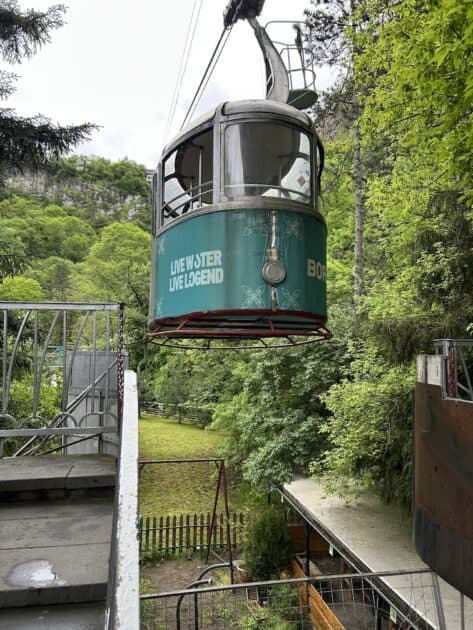 Georgië, Bordzjomi, kuuroordstadje, Sovjet kabelbaan
