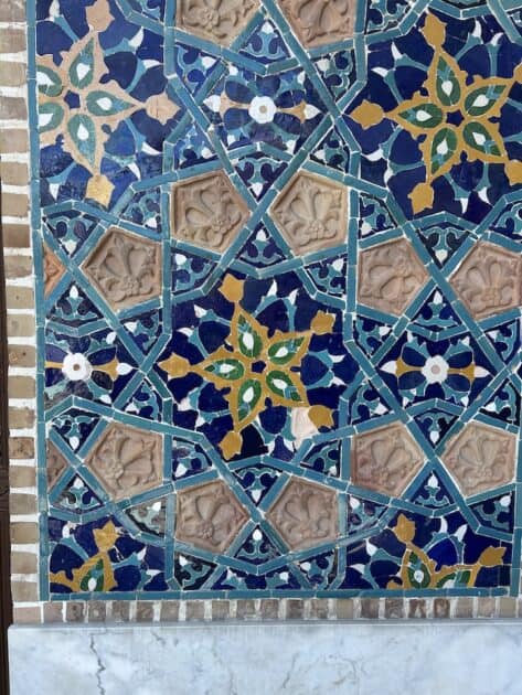 Georgië, Tbilisi, badhuis mozaïek detail