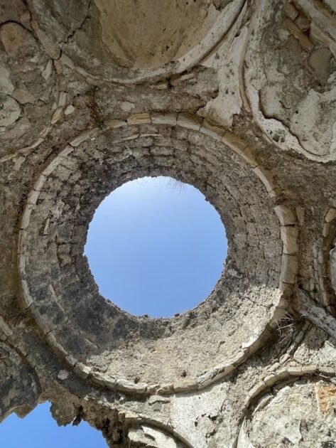 Parga, Venetian Castle, koepel van onderen