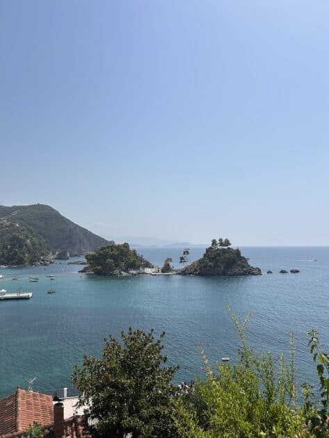 Parga restaurants, drankjes Avra, uitzicht