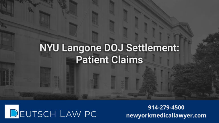 NYU Langone DOJ settlement and patient claims