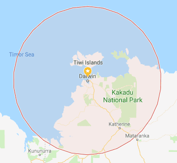 Darwin Service Area Map