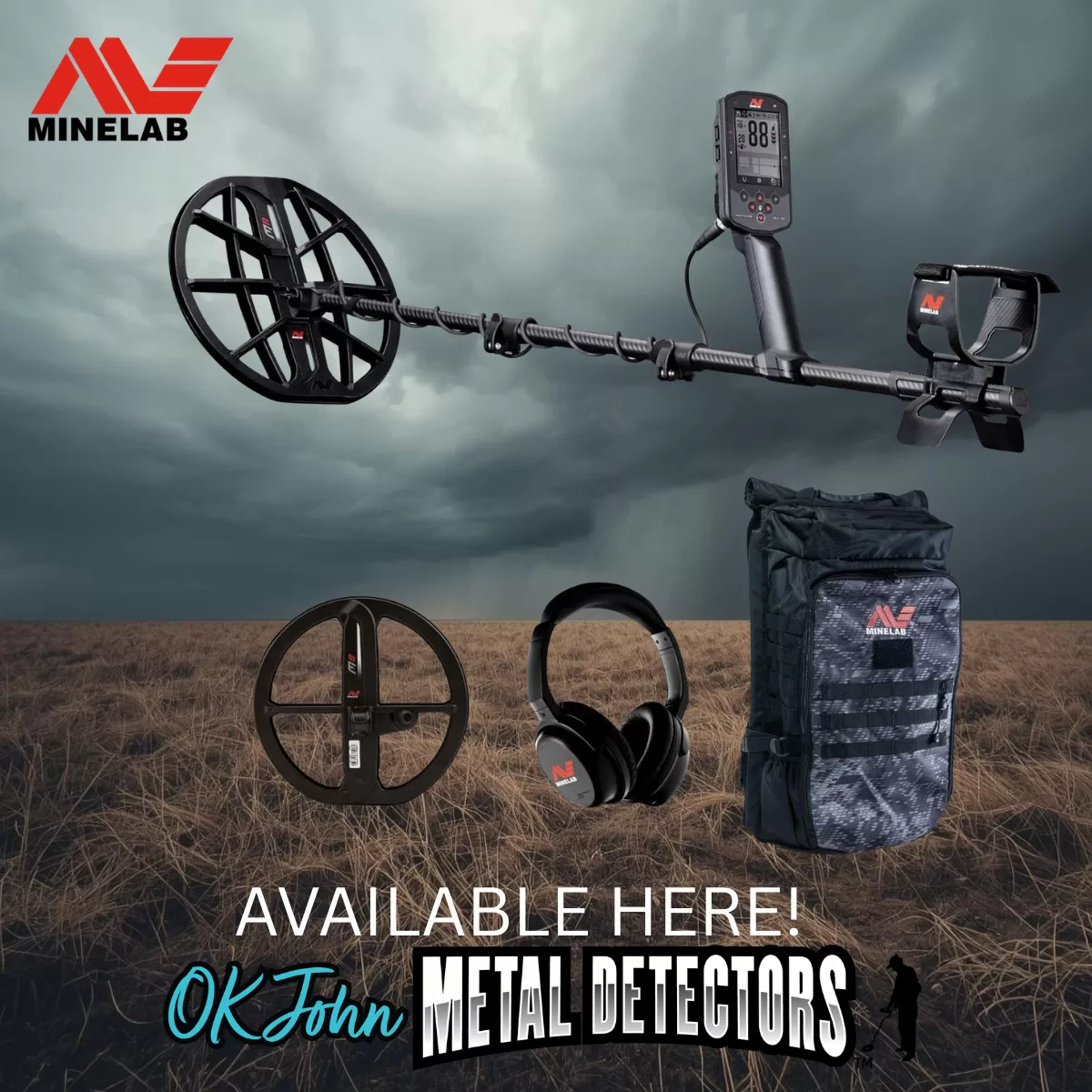 Minelab Manticore Metal Detector with M9 Coil and Minelab Backpack