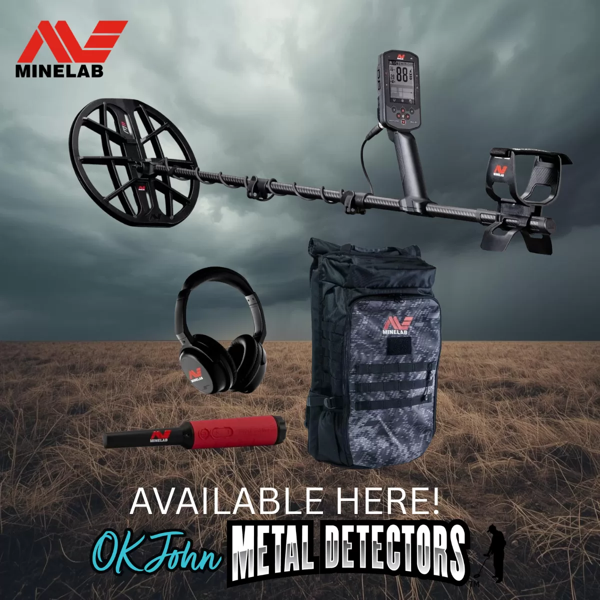 Minelab Manticore Metal Detector with Pro-Find 40 Pinpointer and NEW Minelab Backpack