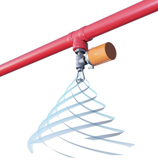 PFPS Dry-Flo nozzle with sensor for fire protection system inspection