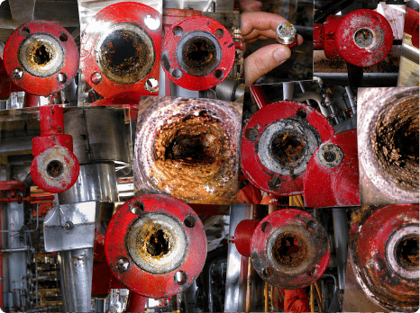 Corrosion and blockage inspection in industrial piping systems